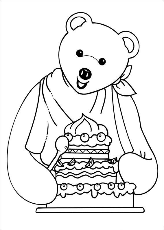 coloriage bonne nuit les petits nounours et son gateau